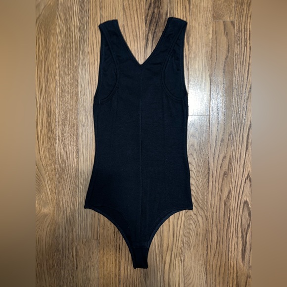 Posh Shop Ribbed Button-Up Bodysuit - Black - Small - Picture 2 of 3